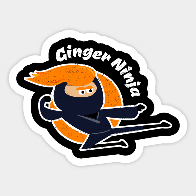 Ginger Ninja Kick Minimalist Update Sticker by propellerhead